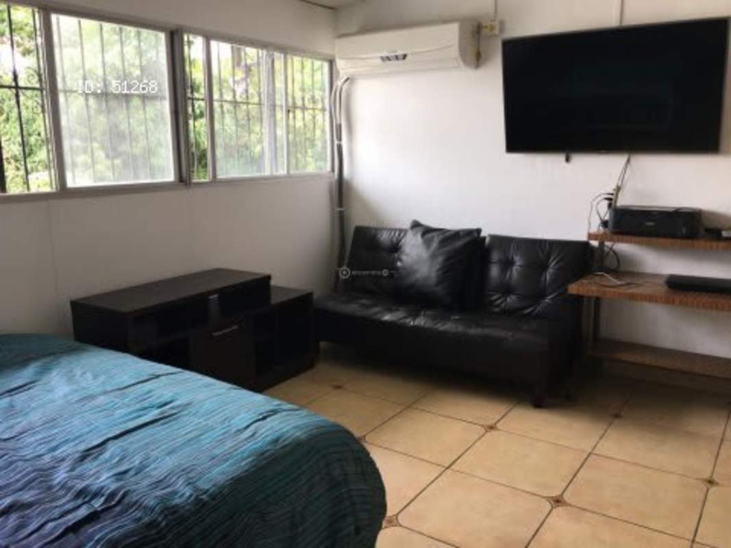 Studio apartment furnished with bed, sofa, TV, AC and garden views PH Residencial La Loma Panama