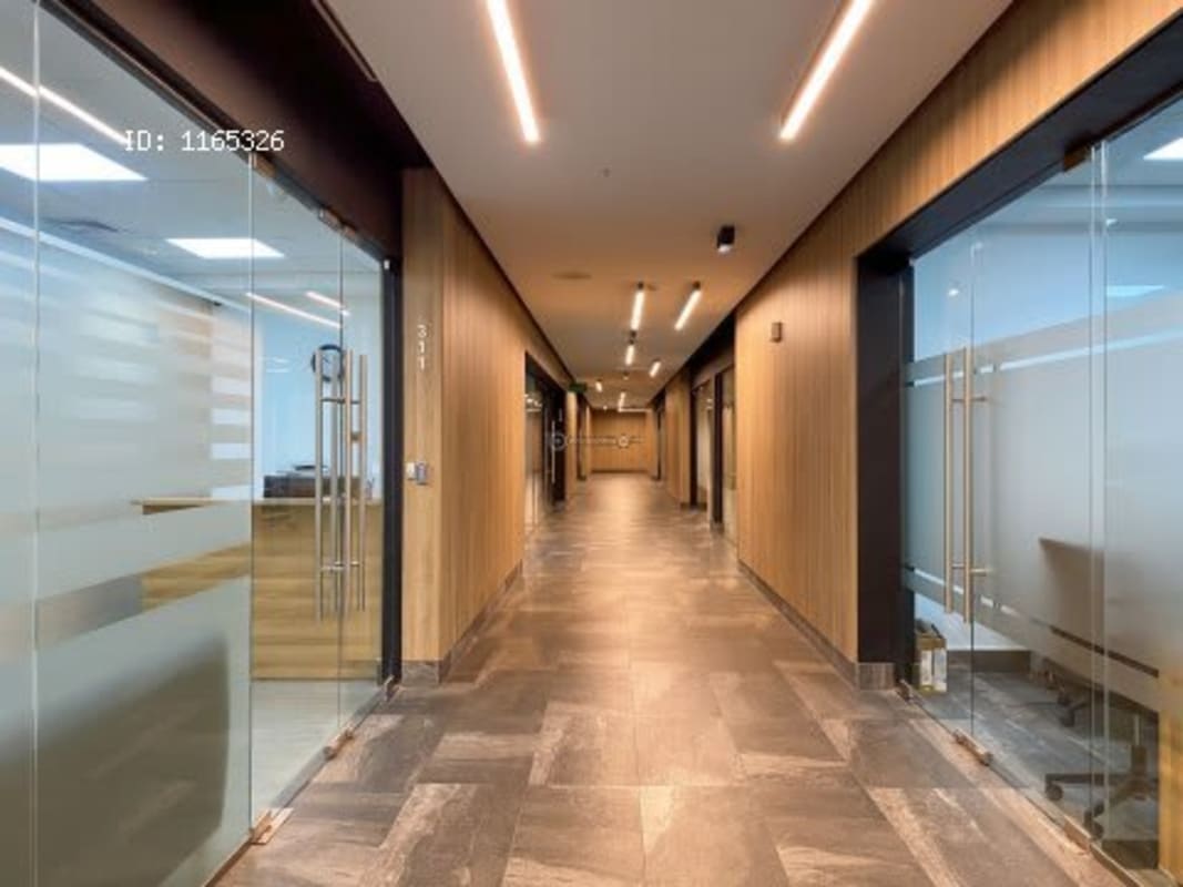 Luxurious commercial lobby marble wall and reception Dorado City Center Panama City