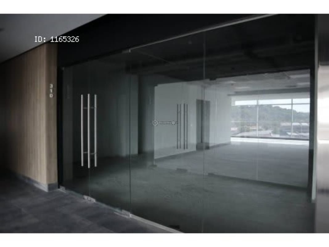 Facade with glass and color details Dorado City Center commercial office tower Panama