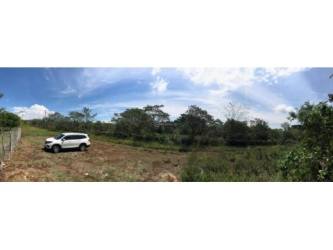 Large lot in Potrerillos with dirt road, dense vegetation and blue skies Panama land investment