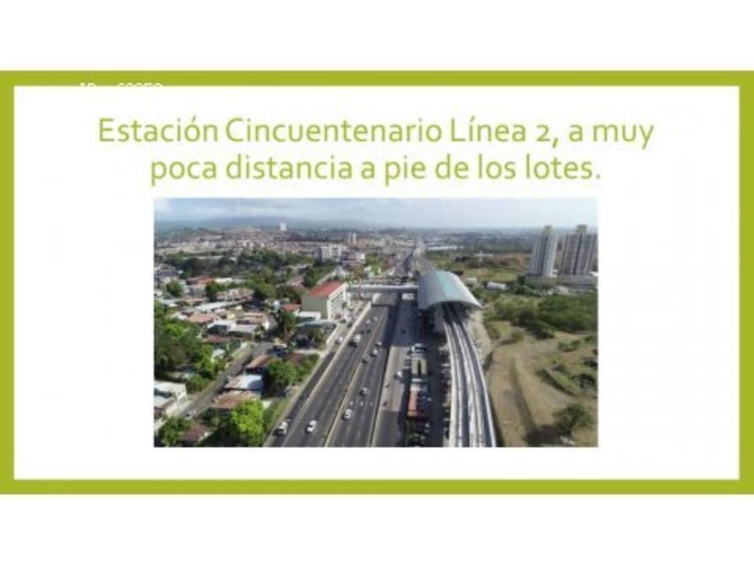 Metro Line 2 station with adjacent highways and residential area near commercial lot Chepo Panama