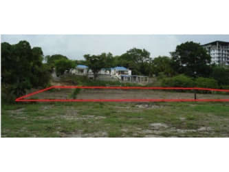 Large beachside land with mature trees close to Pacific ocean in Nueva Gorgona Panama