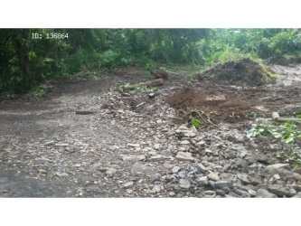 Undeveloped commercial lot cleared and ready, with surrounding dense greenery in Bejuco Panama