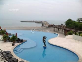 Spacious balcony with ocean and marina vistas at Vistamar Golf & Beach Resort San Carlos Panama