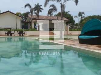 Family swimming pool with sun deck and greenery in PH River Valley Panama Pacifico