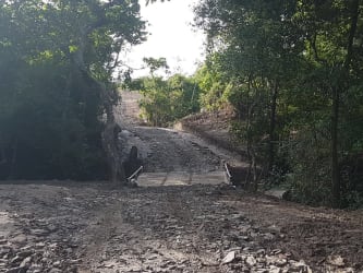 Rustic path with rocky incline on development land in Rio Hato Panama