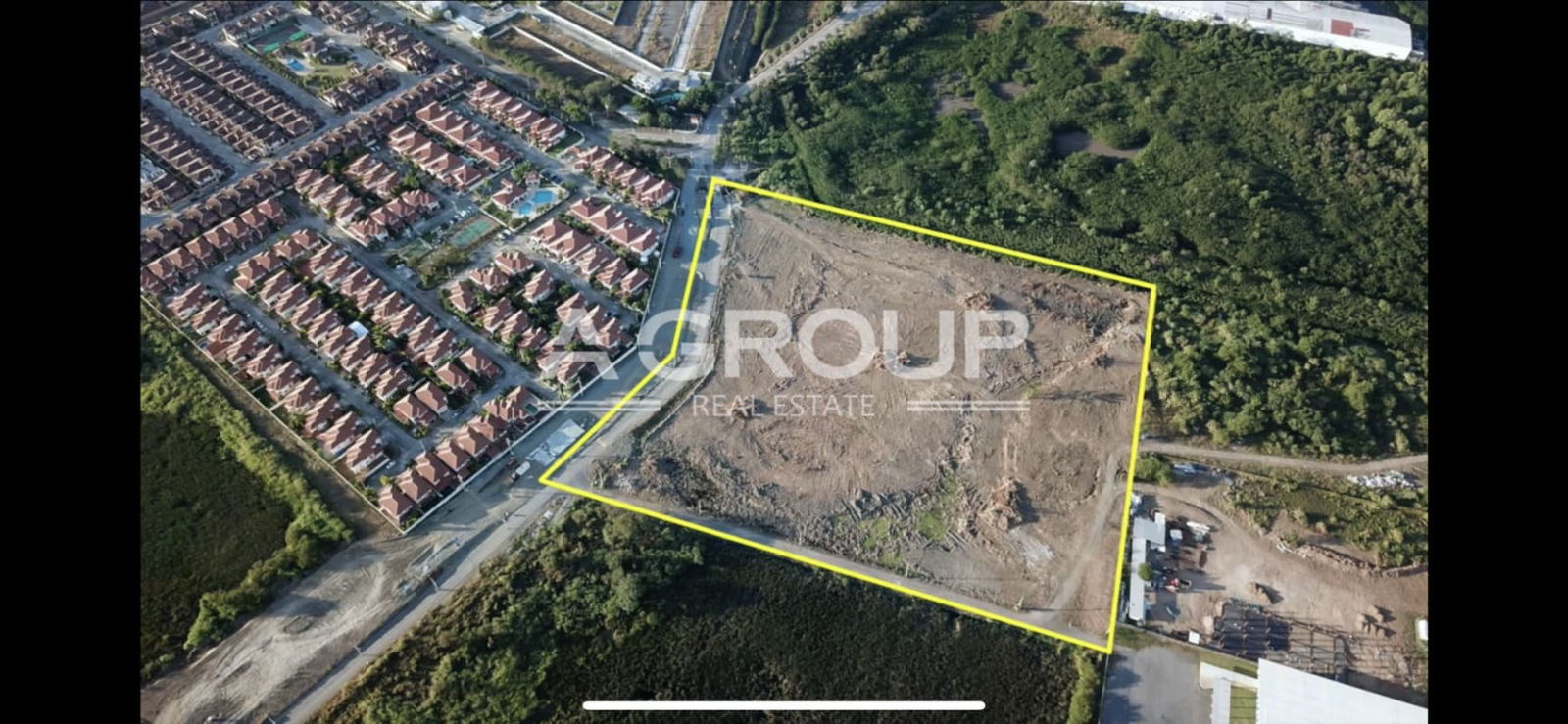 Aerial satellite image of large land parcel in Costa Sur Panama City for sale