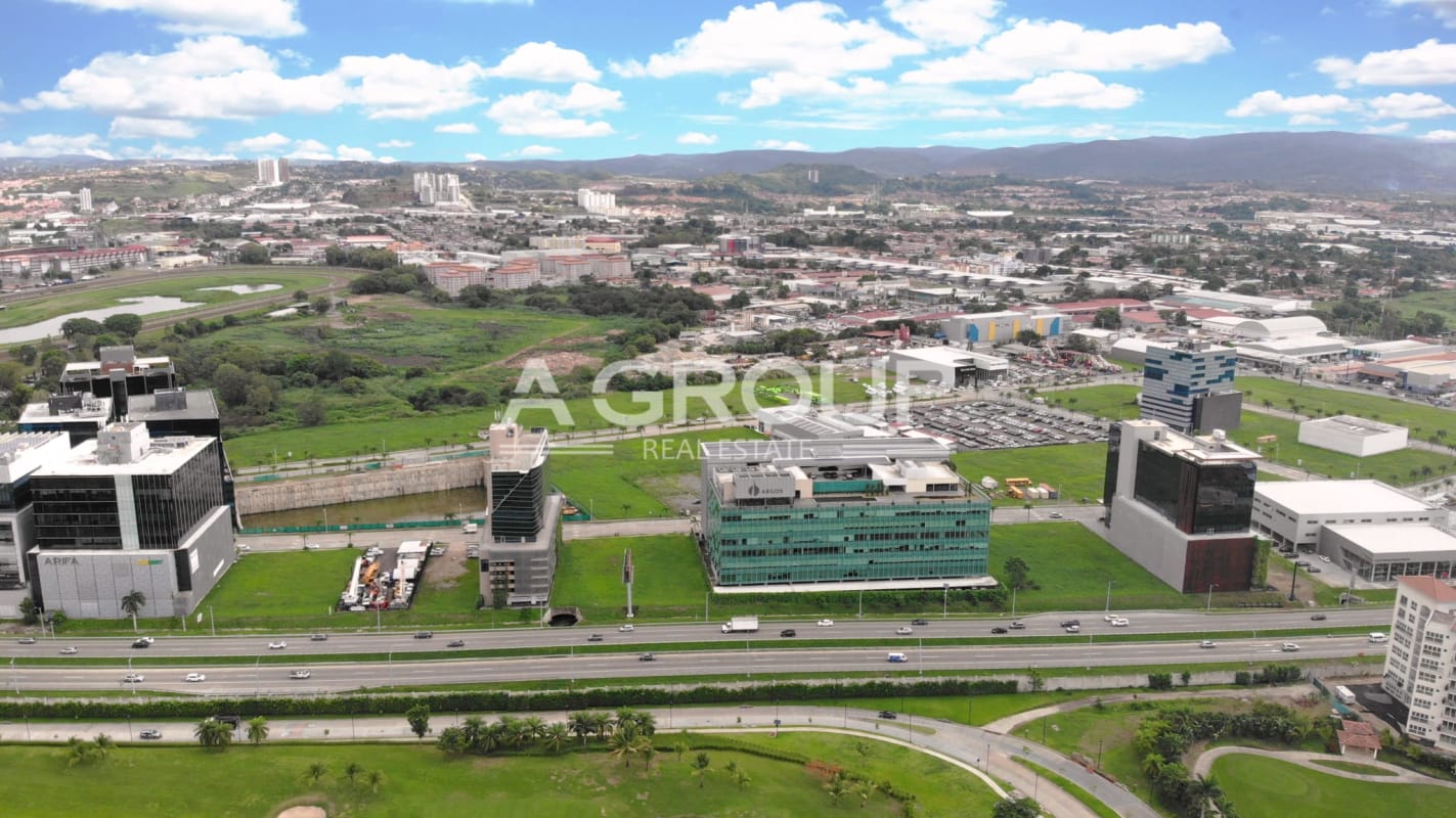 Aerial site for future commercial building on Corredor Sur Santa Maria Panama