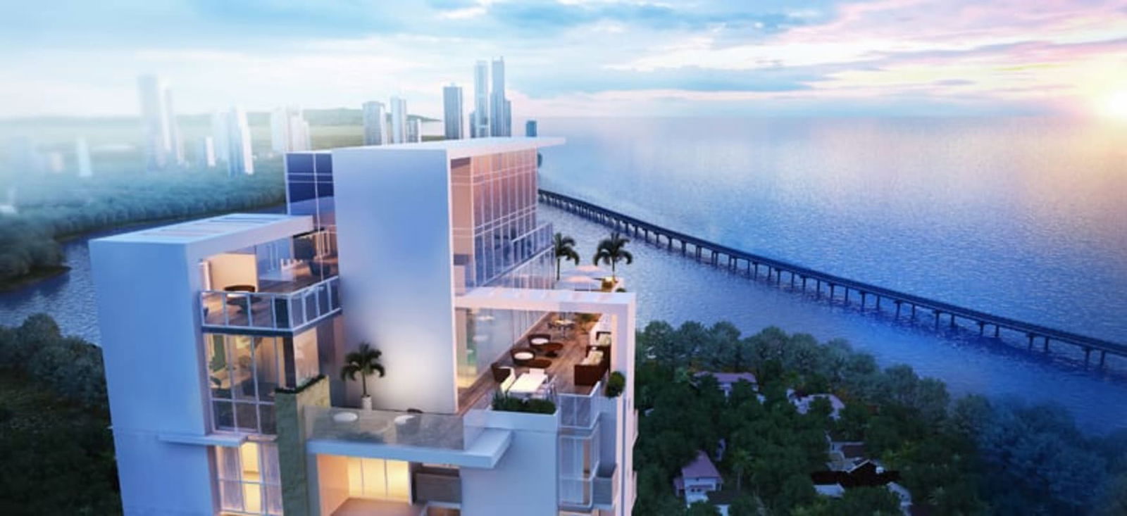 Spacious master bedroom with ocean view PH Vita Coco del Mar Panama City