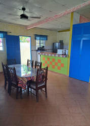 Beach house terrace with hammocks, ocean island views, covered patio Juan Gallego Colon