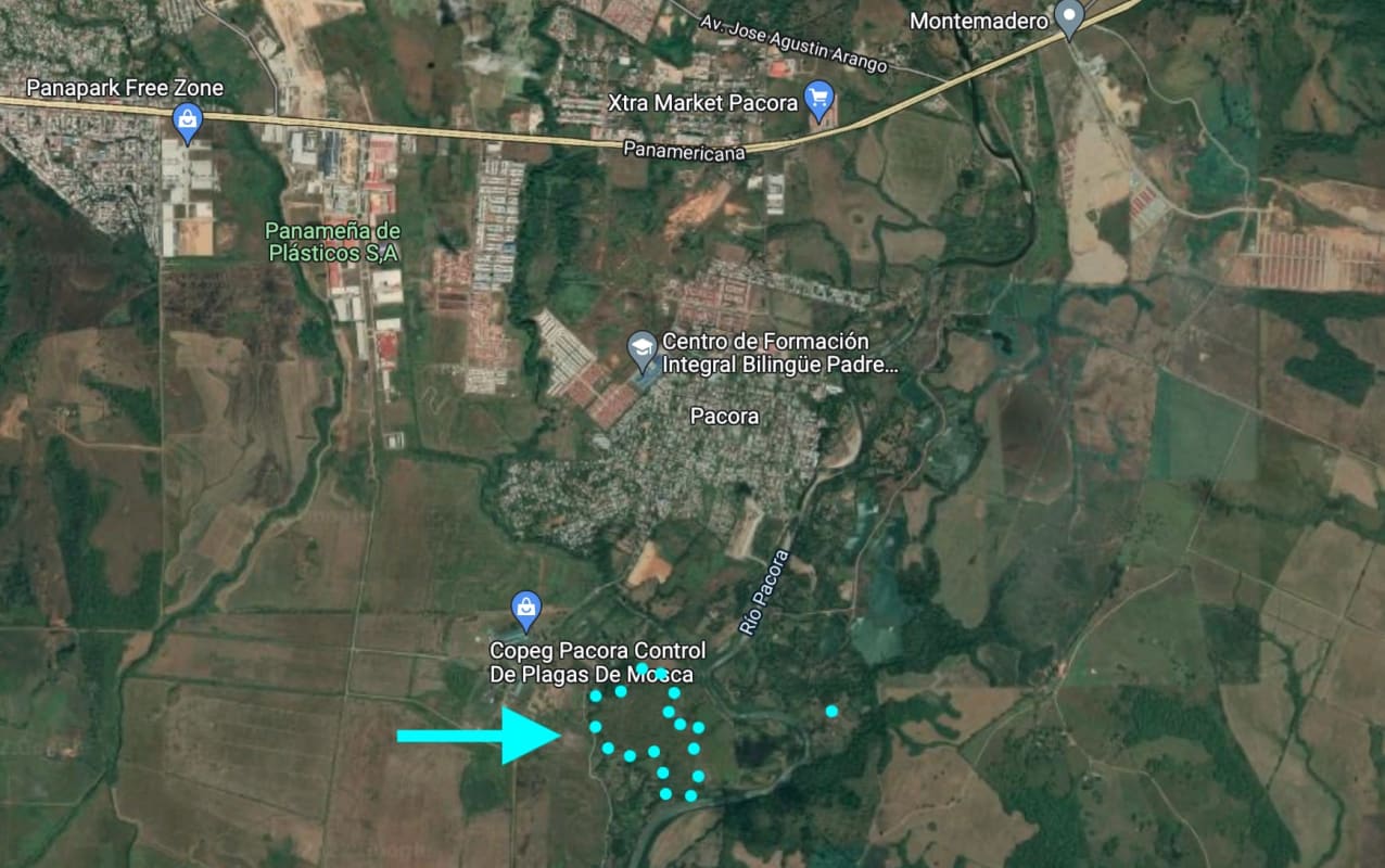 Panamericana highway, Pacora industrial and rural countryside aerial context for land sale