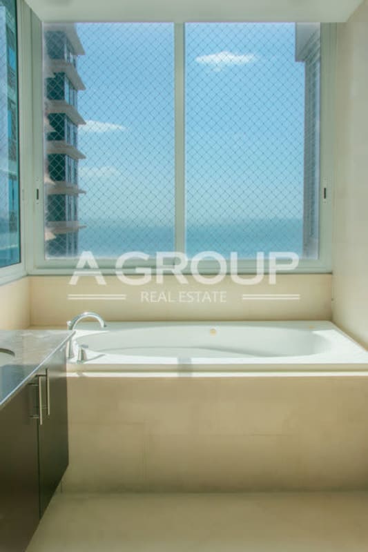 Ultra luxury apartment bathroom with soaking tub panoramic sea views Punta Paitilla Panama