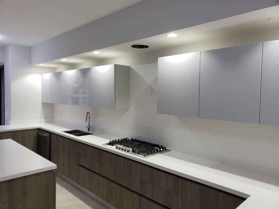 Bedroom suite with panoramic window and golf view PH Green Garden Panama City