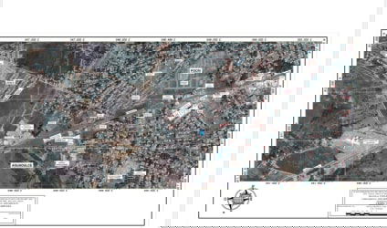 Aerial satellite image of commercial zone Aguadulce showing Vía Interamericana location and nearby landmarks