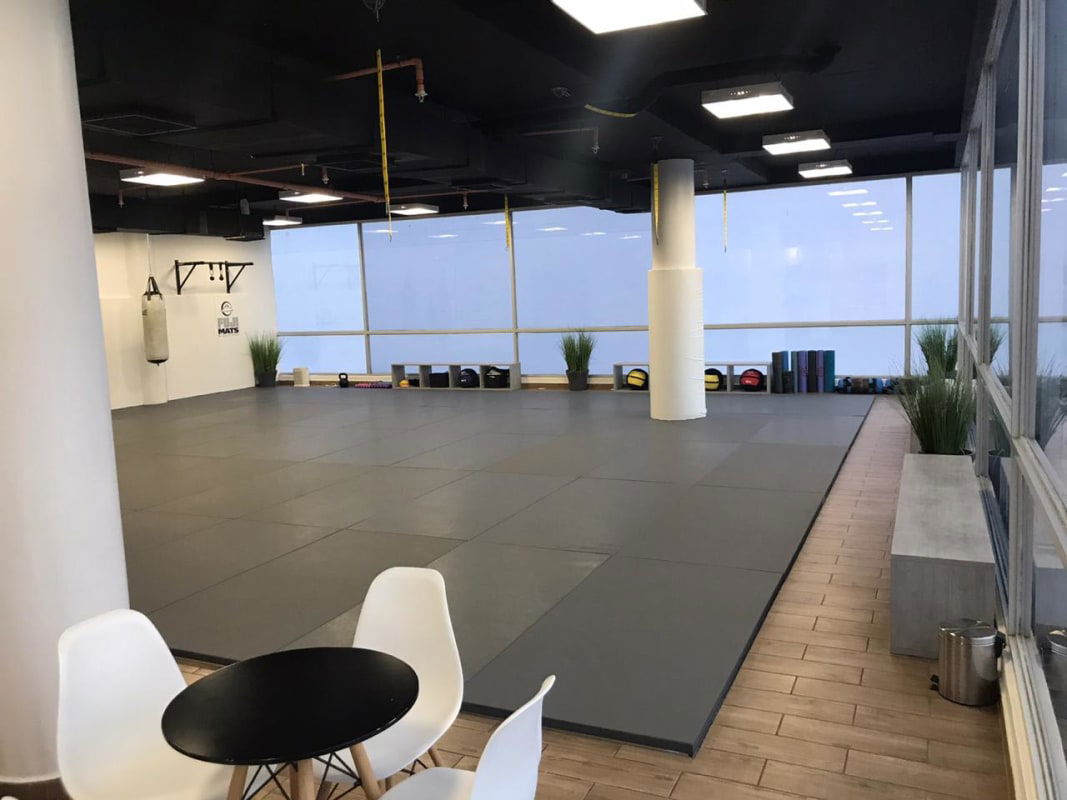 Gym training zone with large windows city view for sale commercial Costa del Este