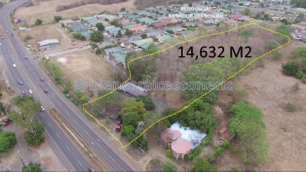 Marked land parcel near highway, teak plantation and nearby town Las Tablas