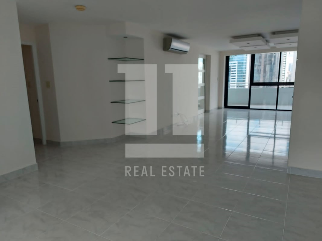 Empty bright living room panoramic city skyline PH Brisas de Marbella Panama