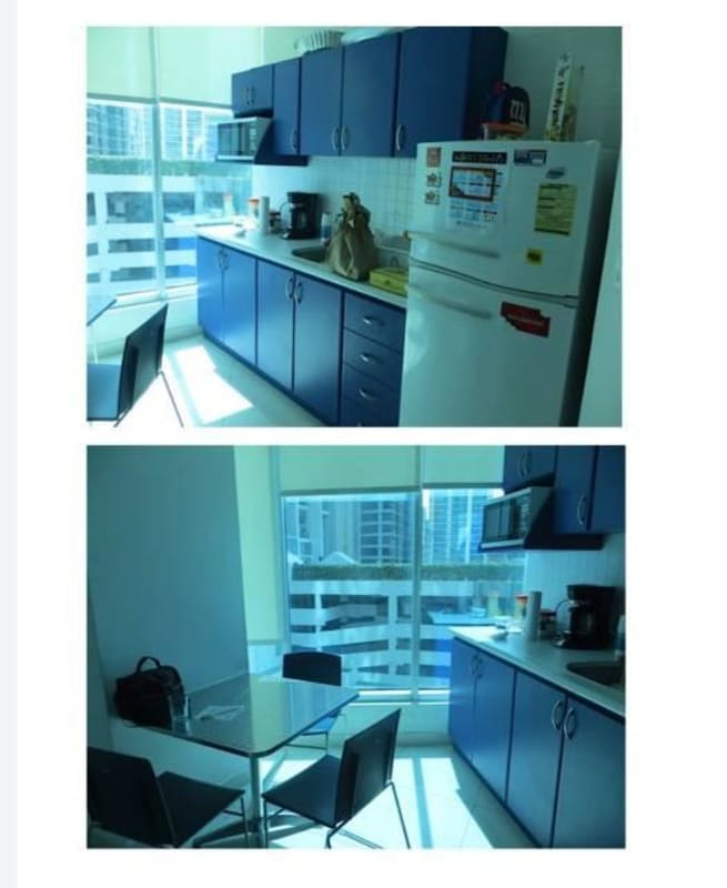 Open plan office with glass partition private offices Ocean Business Plaza Panama