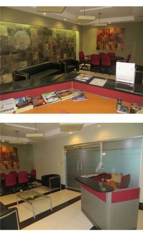 Glass-enclosed furnished conference room Punta Paitilla Panama City