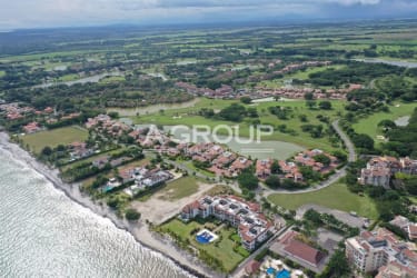 Scenic aerial of Buenaventura golf and beachfront community luxury Panama