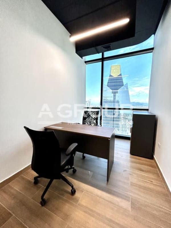 Large office floor panoramic view Panama Tower Financial Center Shell condition