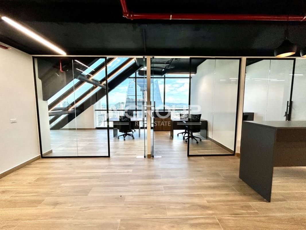 Open design commercial office shell spacious layout Tower Financial Center Panama