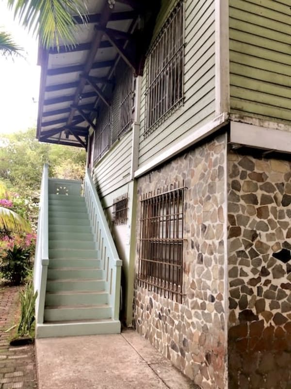 Three-story tropical house with covered carport garden Herrick Heights Ancon Panama