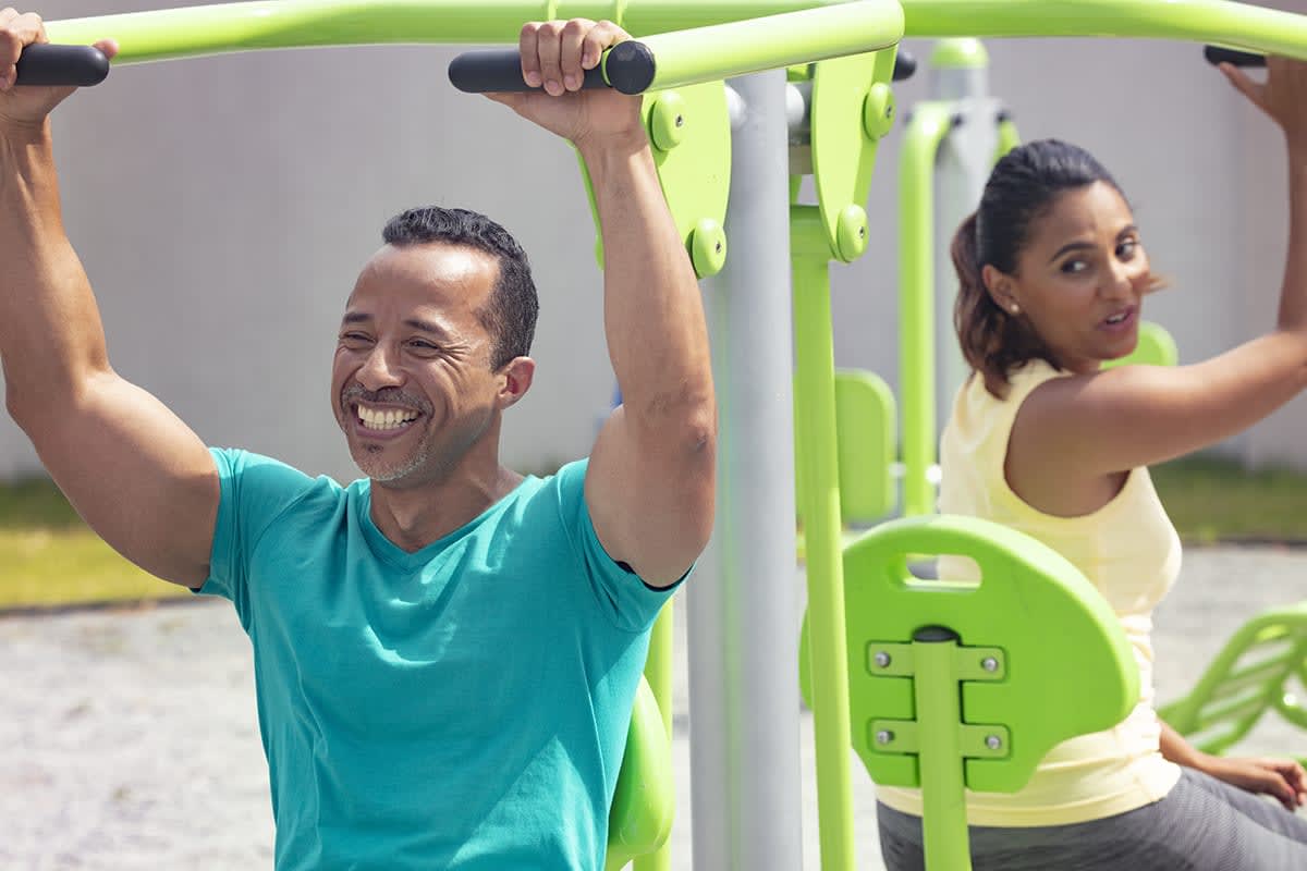 Bedroom decorated in blue coastal style sample house Montemadero Panama
