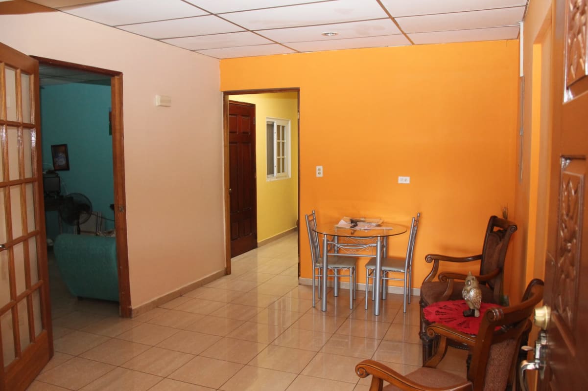 Shade covered spacious terrace at the rear of the home in El Bosque Panama