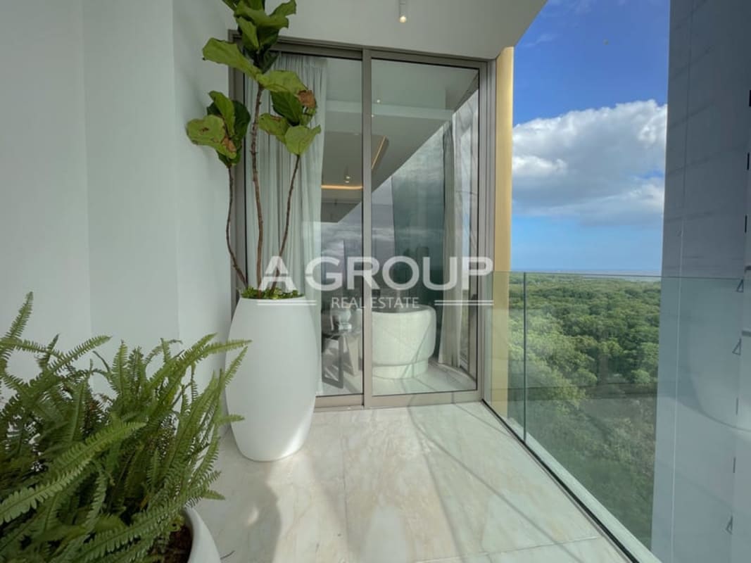 Master bedroom with panoramic golf course views La Maison Fendi Santa María Panama