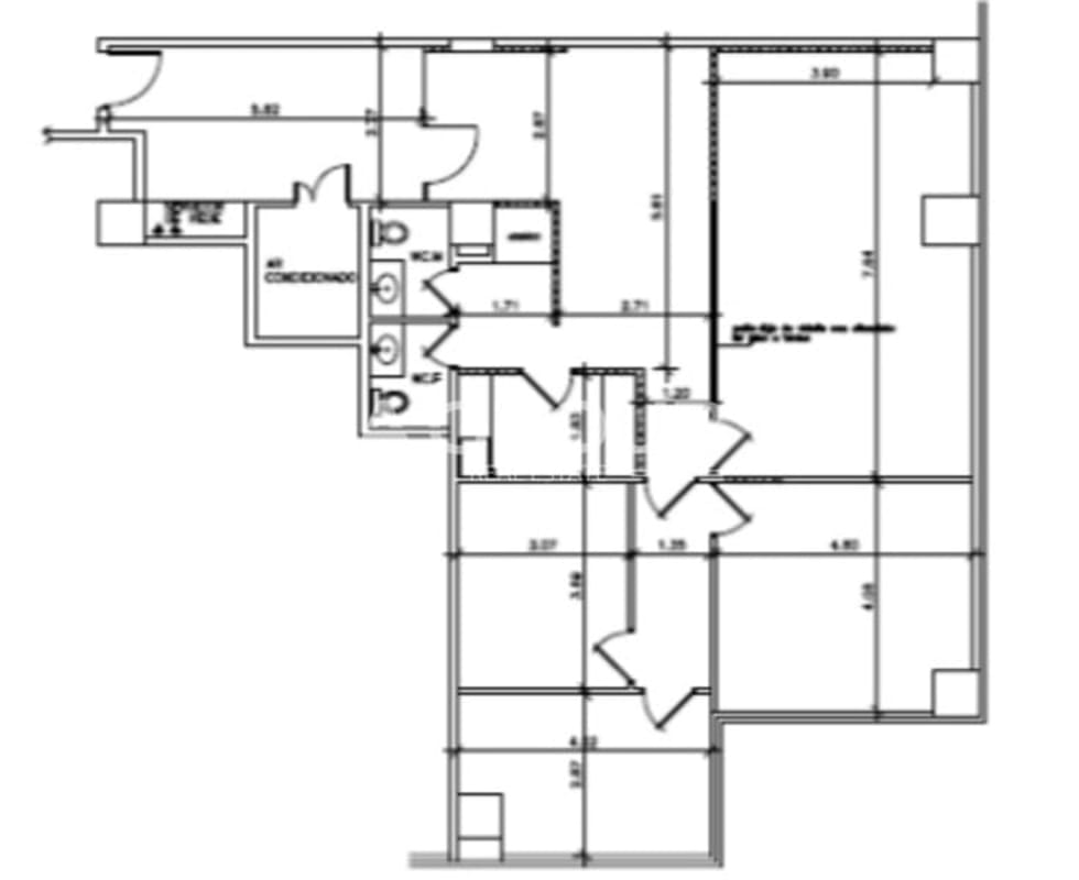 Architectural layout drawing of corporate office in Torre de Las Americas Panama