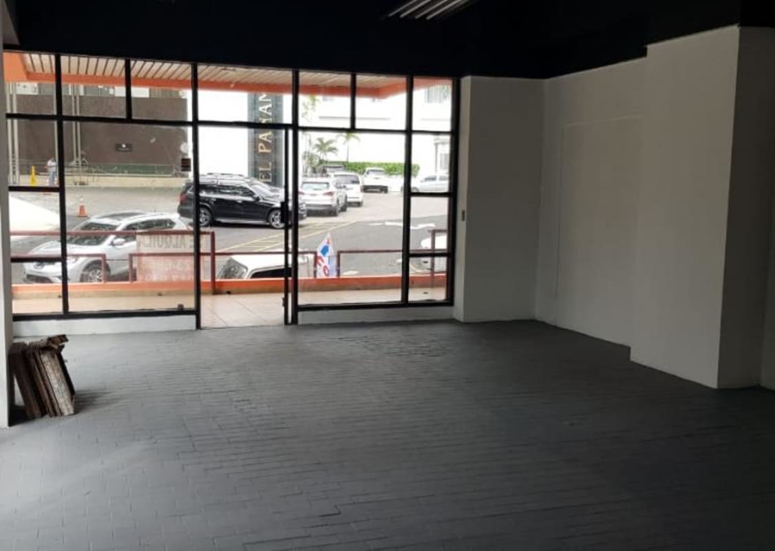 Empty commercial retail interior on ground floor of Via Veneto Plaza in El Cangrejo Panama