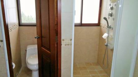 Bright living area with mountain views, tile floors, ample light Altos del María Panama