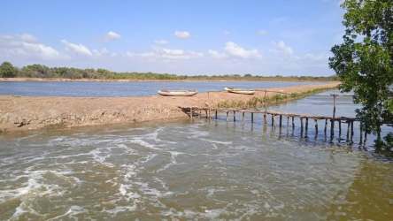 Riverside view with boat dock potential on 22 hectare farm Aguadulce