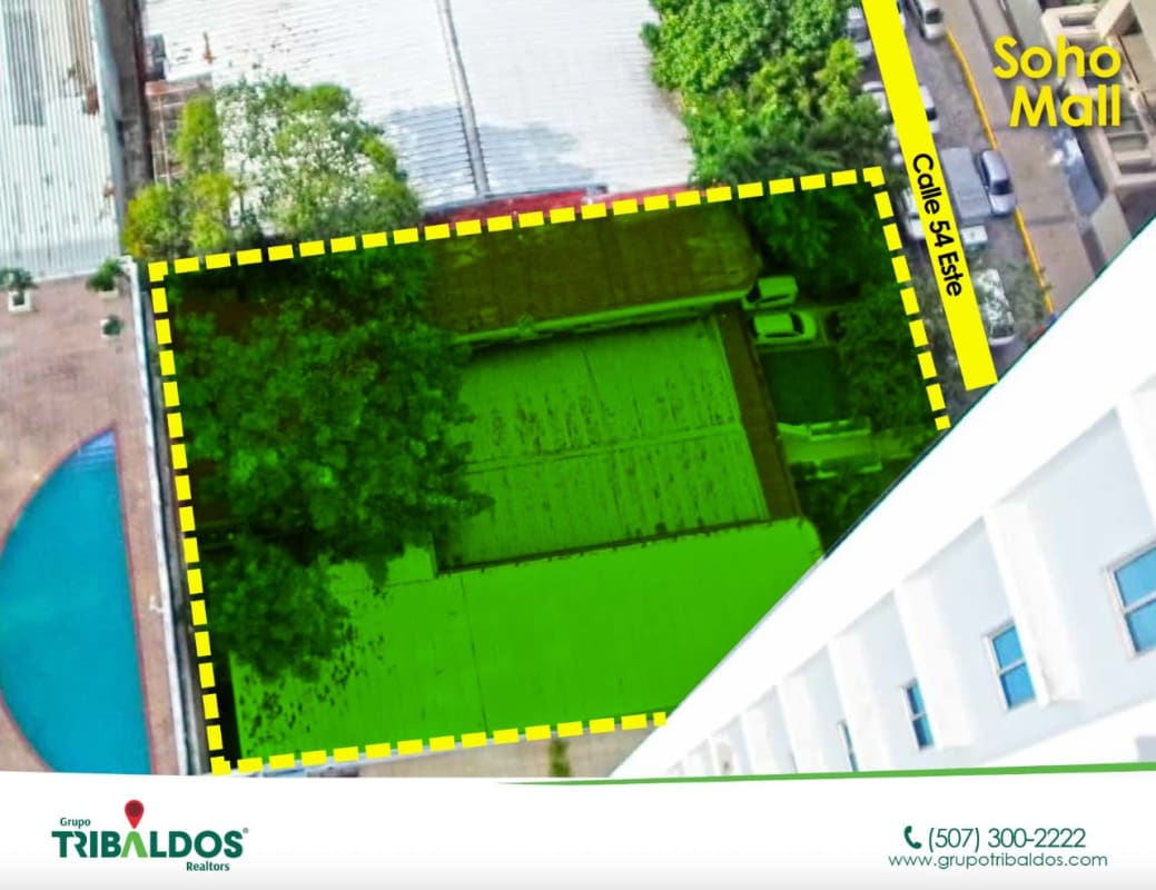 Commercial lot corner of Calle 54 Este and Ave. Ricardo Arango near Soho Mall Panama
