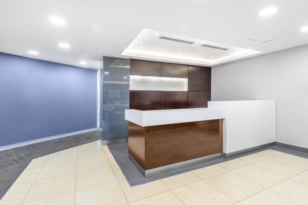 Modern executive office with ergonomic seating and large windows Panama City