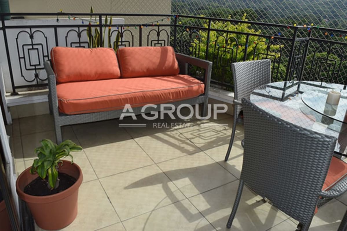 Luxury apartment wraparound balcony with Pacific ocean, city, bridge views in Amador Causeway Panama City