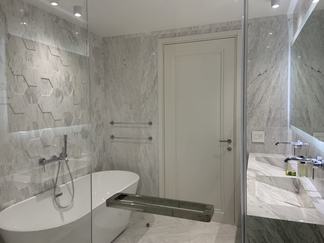 Oceanfront clubhouse infinity pool overlooking marina on Ocean Reef Panama