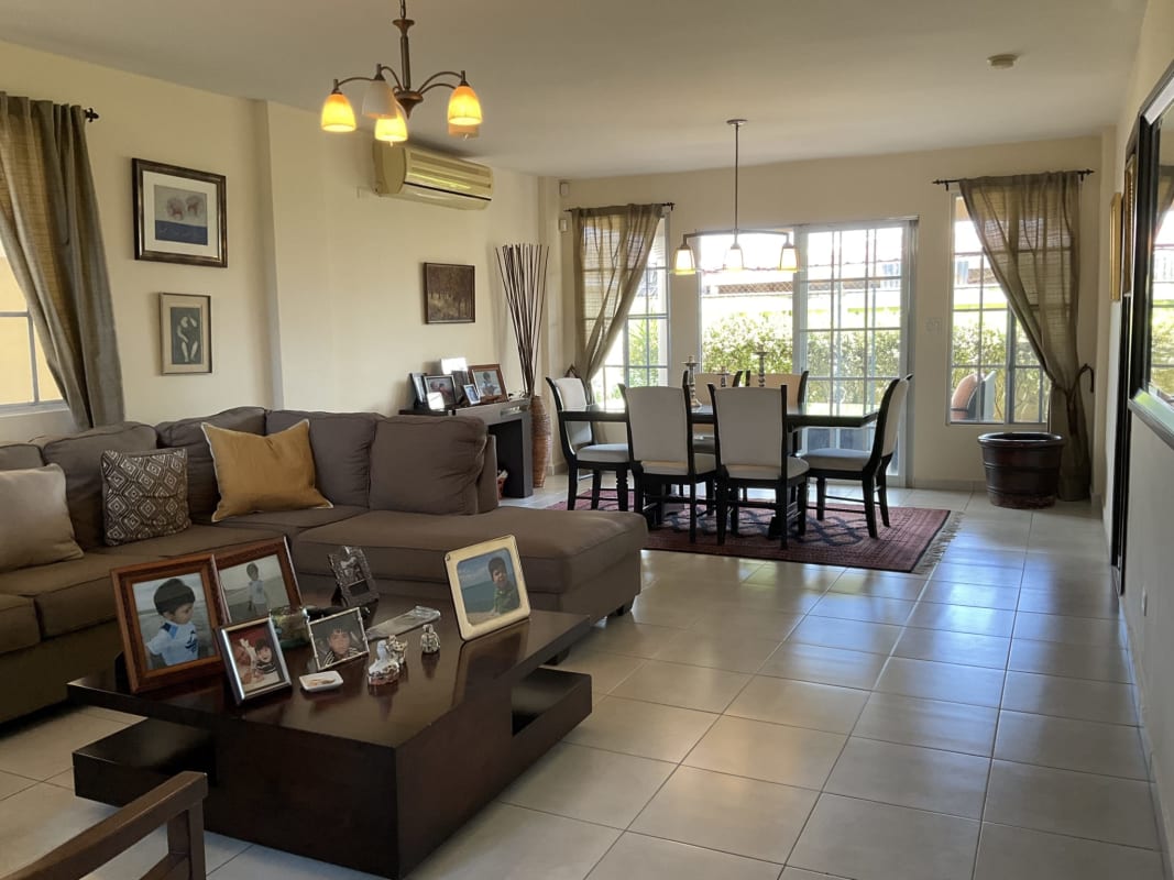 Spacious living-dining area open plan with staircase contemporary home Castel Novo