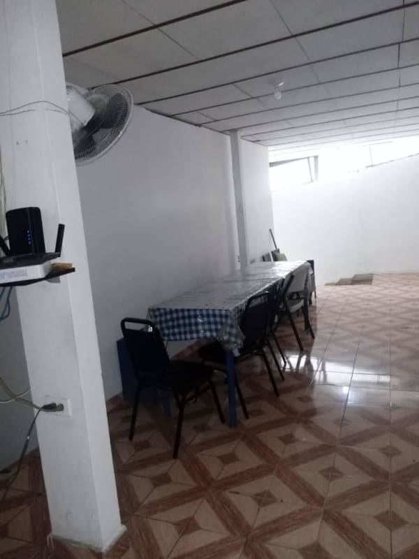 Secured entrance with metal gate and covered parking in Hato Pintado room rentals Panama City