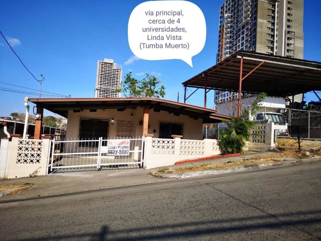 Single story house with carport and gated fence Cerro Lindo Condado del Rey Panama City