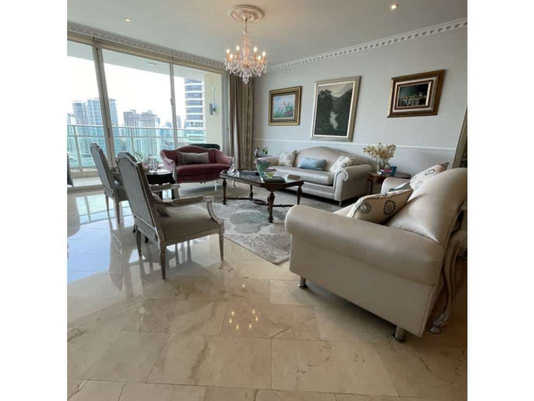 Spacious kitchen with granite countertops and stainless appliances PH Peninsula Punta Paitilla Panama City