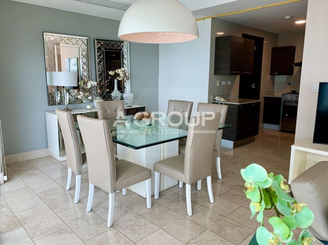 Contemporary kitchen with stainless steel appliances and granite countertops PH Grand Tower Panama City