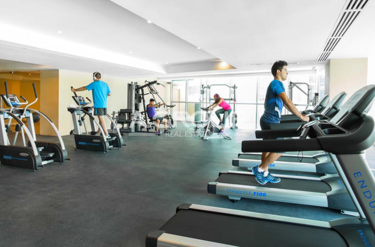 Fully equipped modern gym with cardio machines PH Grand Tower Punta Pacifica Panama