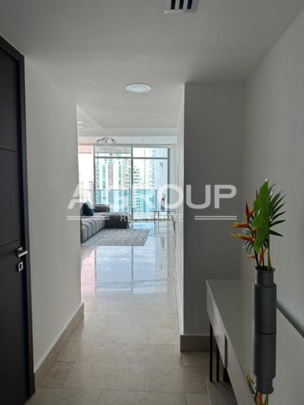 Second bedroom with private balcony and city views Grand Tower Punta Pacifica Panama