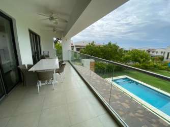 Kitchen with stainless steel appliances and ocean views Casamar Marinazul Tower Panama