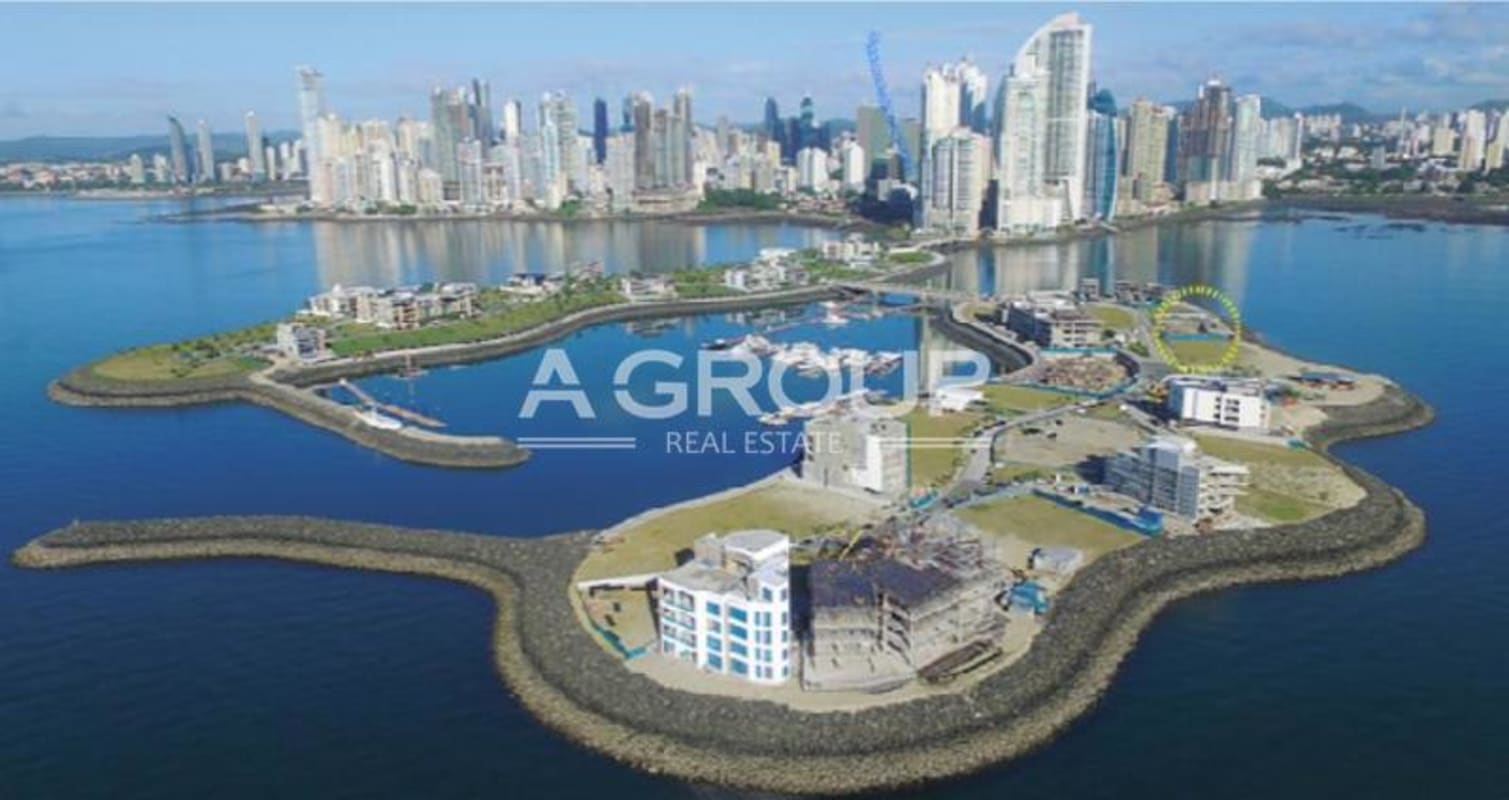 Spacious modern living area floor to ceiling windows ocean skyline views Ocean Reef Panama