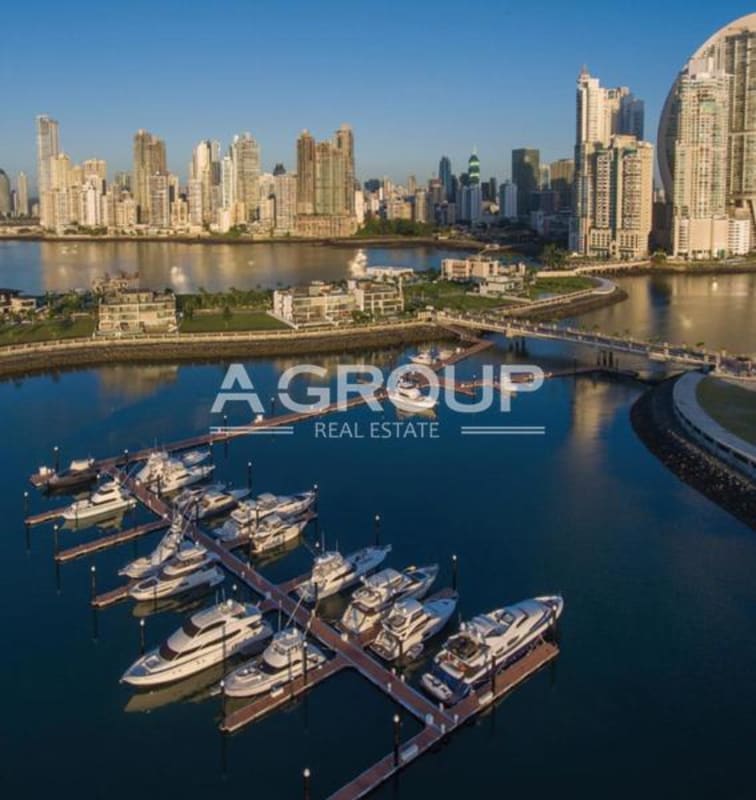 Balcony ocean marina skyline views luxury waterfront condo Panama