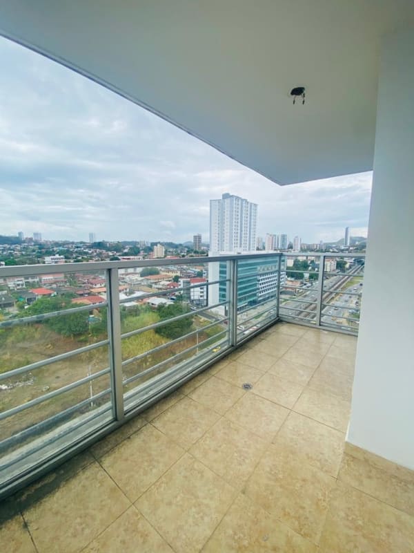 Modern bathroom with glass shower and granite vanity in PH Cosmopolitan Tower Panama