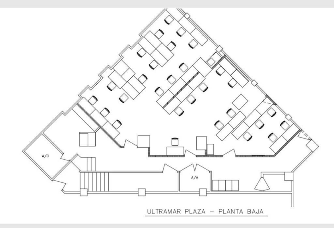 Open commercial interior with glass entrance and large windows Marbella Panama